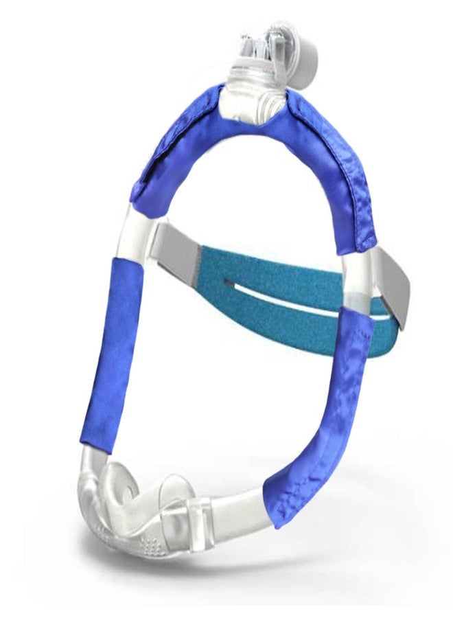 welsoon Satin CPAP Strap Covers Silky CPAP Headgear Cover Set to Protect Hair fit DreamWear or ResMed AirFit CPAP Comfort Face Pads Hair Saver for CPAP (Royal Blue) - Image 1